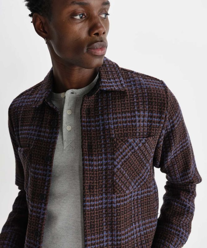 Wax London Check Whiting Overshirt