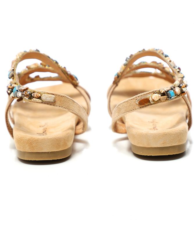 Alma en Pena Embellished Suede Snake Sandals