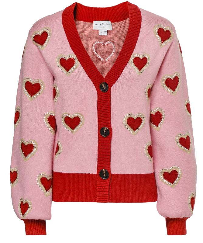never fully dressed pink and red cardigan Women's Solstice Cardigan in Pink, Size Extra Large by Never Fully Dressed Rewards
