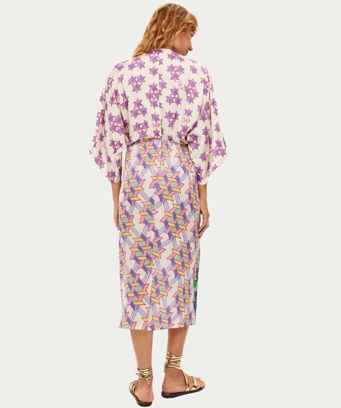 Me369 Camila Knot-Front Midi Dress
