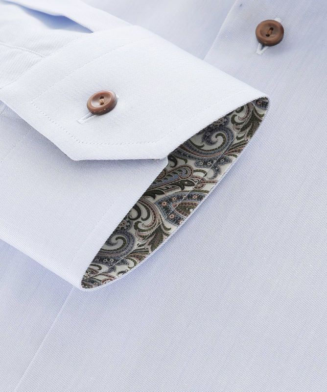 Eton Paisley Trim Slim Fit Shirt