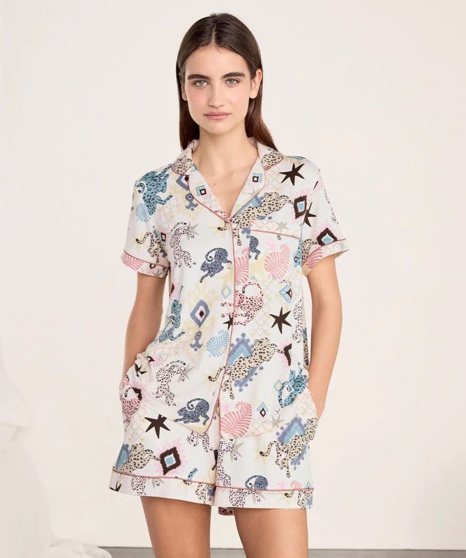 Chelsea Peers Bohemian Leopard Print Short Pyjamas