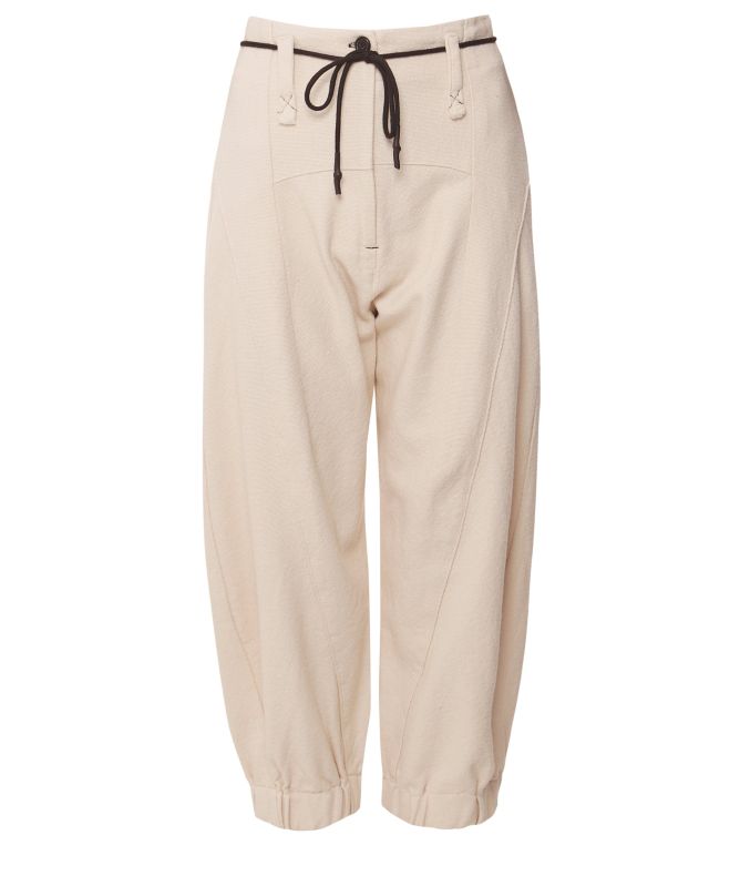 Lurdes Bergada Textured Cotton Trousers