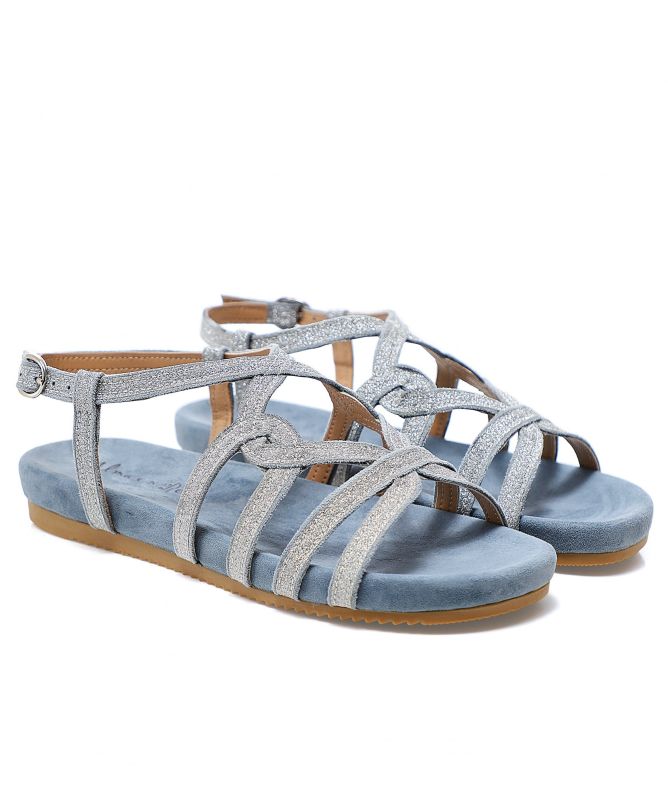 Alma en Pena Suede Twisted Strap Sandals