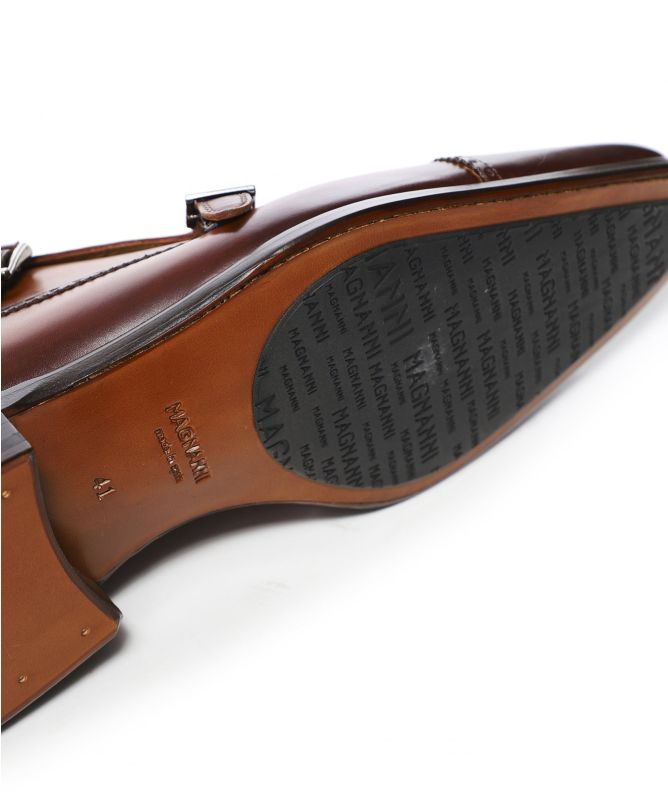 Magnanni Leather Double Monk Strap Shoes