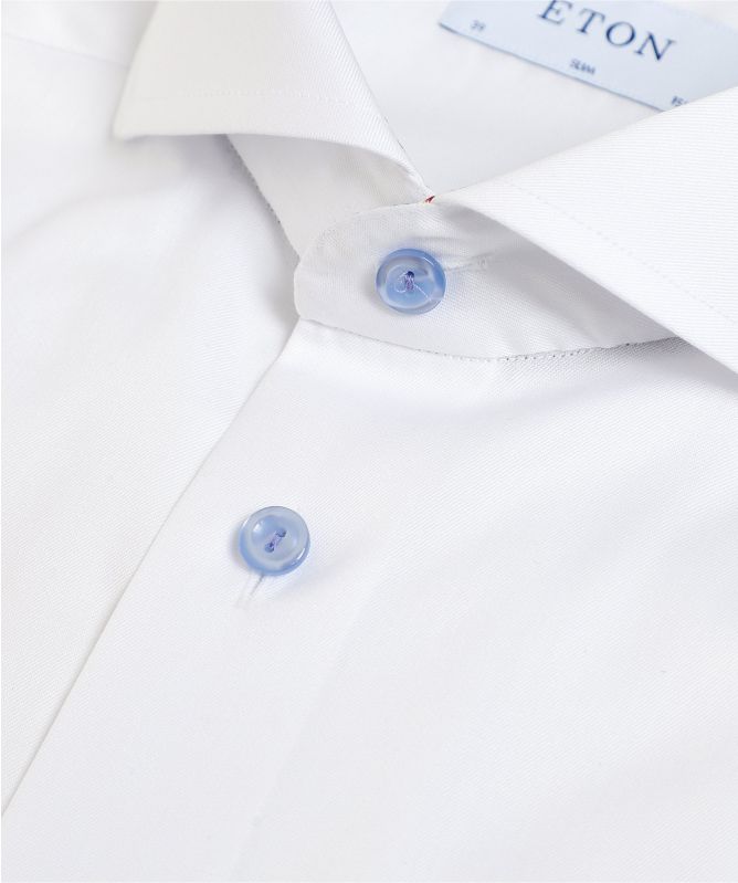 Eton Slim Fit Floral Trim Shirt