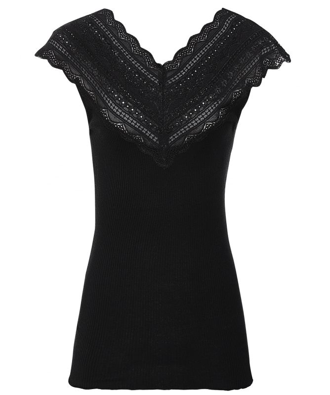 Rosemunde Benita Silk Blend Lace Trim Top