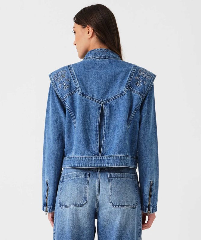 Seventy + Mochi June Embroidered Denim Jacket