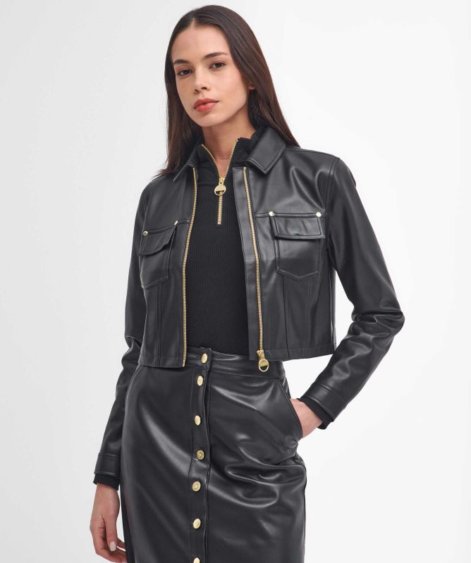 Barbour International Aria Faux Leather Jacket