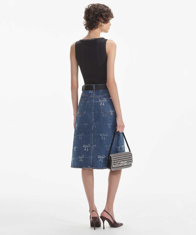 Self-Portrait Embellished Ribbed Knit Top