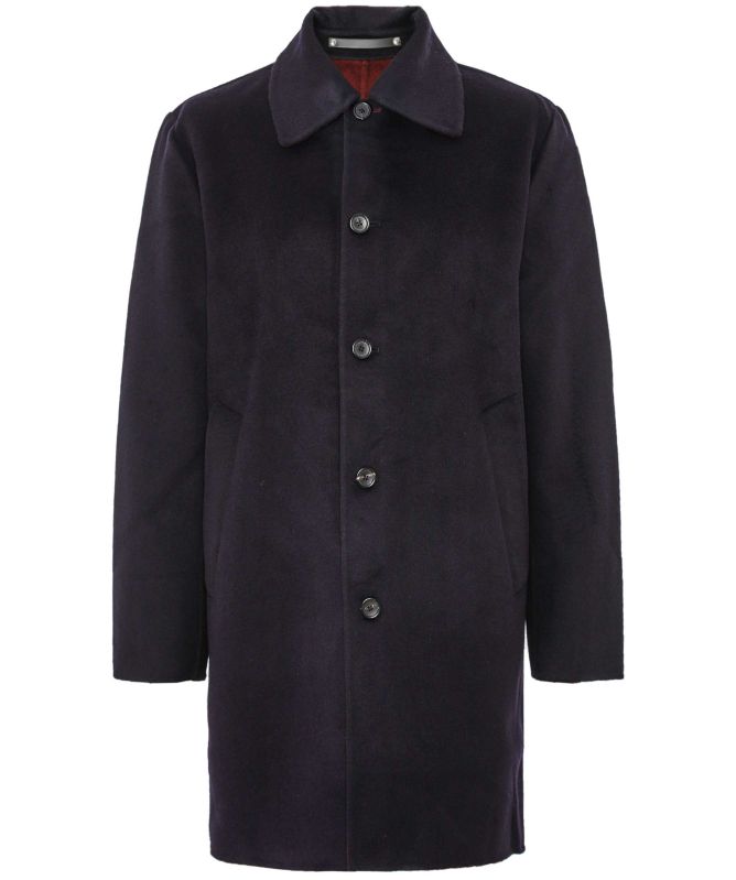 Paul Smith Navy Double-Face Wool Overcoat