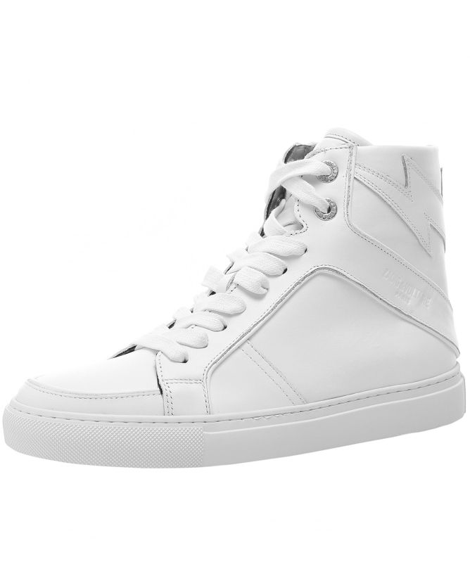 Zadig and Voltaire High Leather Flash Trainers