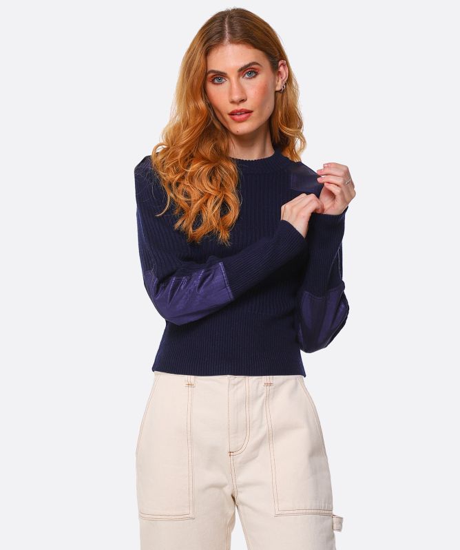 rag & bone Nikole Panelled Ribbed Wool Jumper