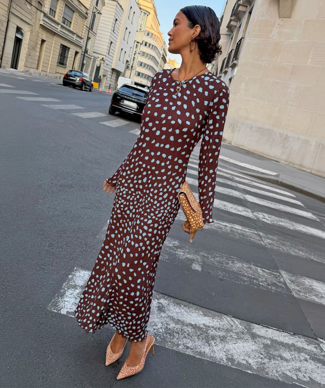 Never Fully Dressed Deer Gaia Pleated Maxi Dress
