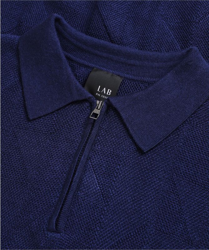 Pal Zileri Wool Silk Long Sleeve Polo Shirt