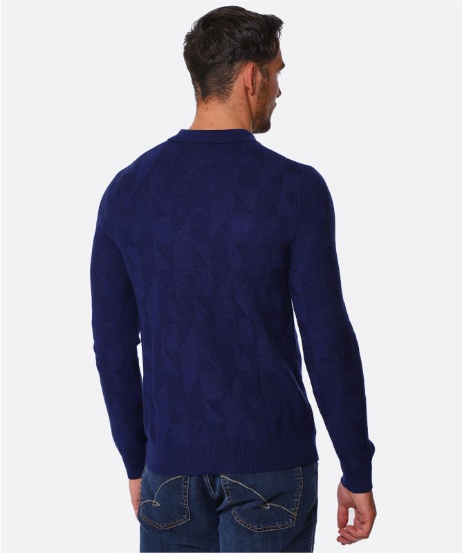 Pal Zileri Wool Silk Long Sleeve Polo Shirt