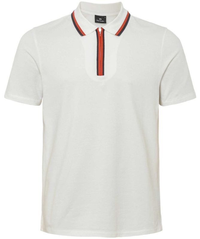 Paul Smith Tipped Zip Neck Polo Shirt