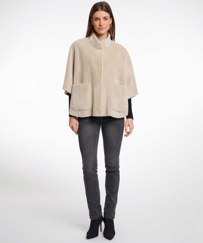 Rino and Pelle Dewi Faux Fur Cape