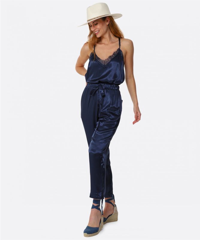 Greek Archaic Kori Metallic Silky Trousers