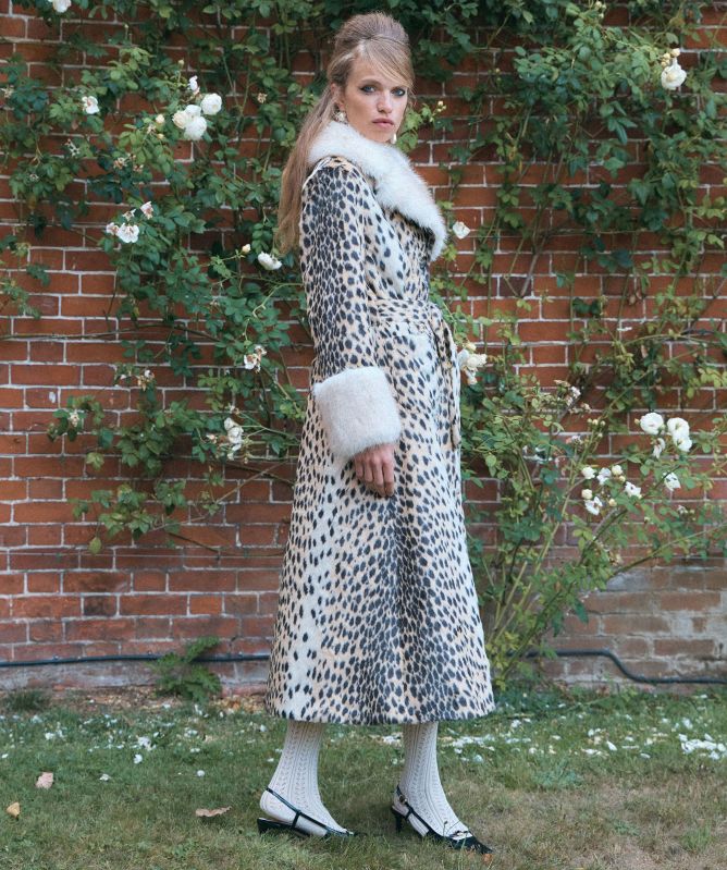 Queens of Archive Priscilla Cheetah Print Faux Fur Maxi Coat