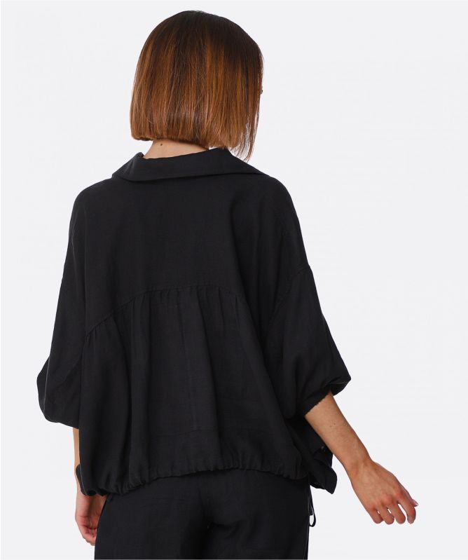 NU London Button Drape Top