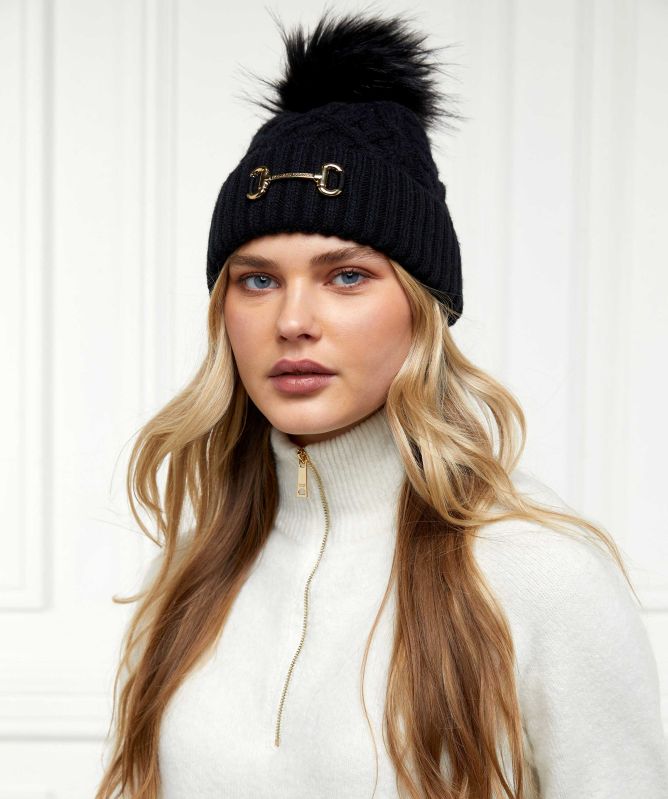 Holland Cooper Horsebit Bobble Hat