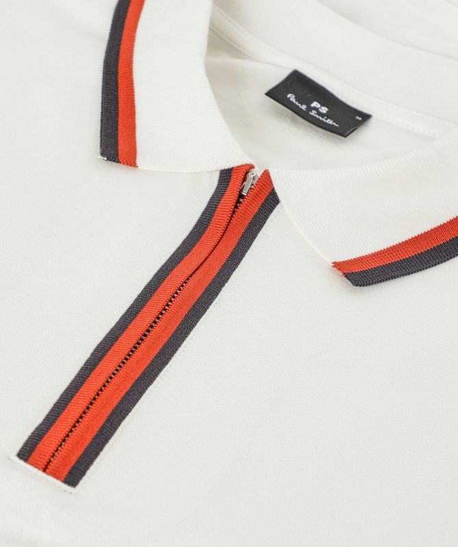 Paul Smith Tipped Zip Neck Polo Shirt