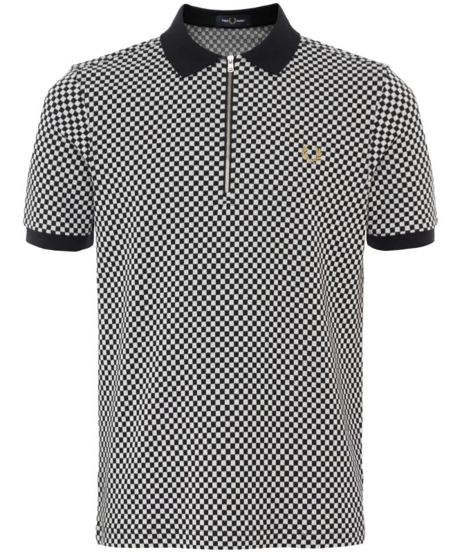 Fred Perry Zipped Chequerboard Polo | Jules B