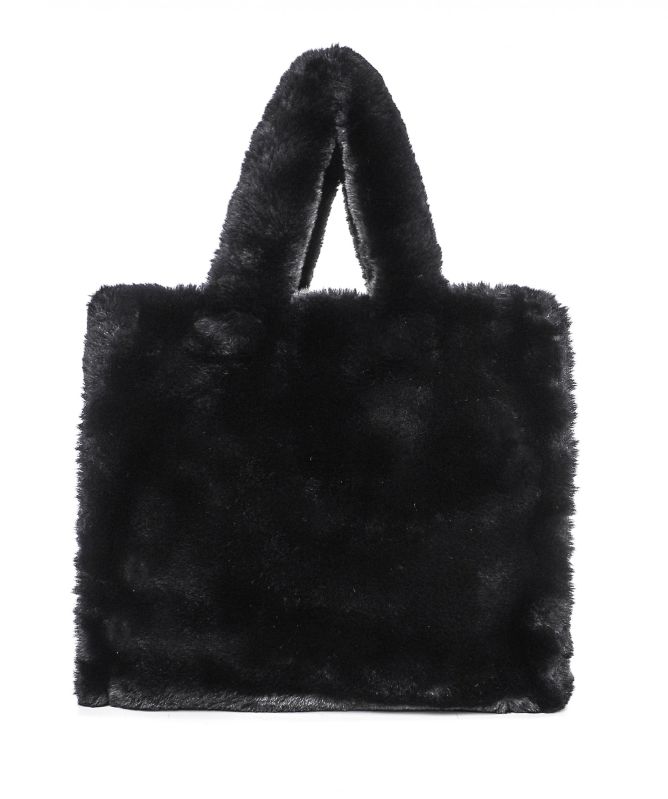 Stand Black Lolita Faux Fur Bag Jules B