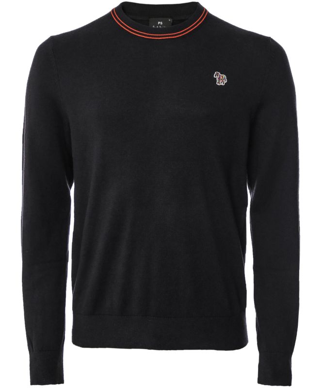 Paul Smith Merino Crew Neck Zebra Jumper