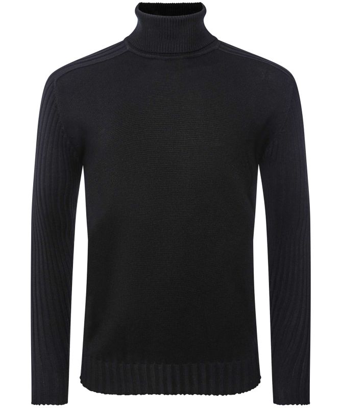 Seinse Rib Sleeve Roll Neck Jumper