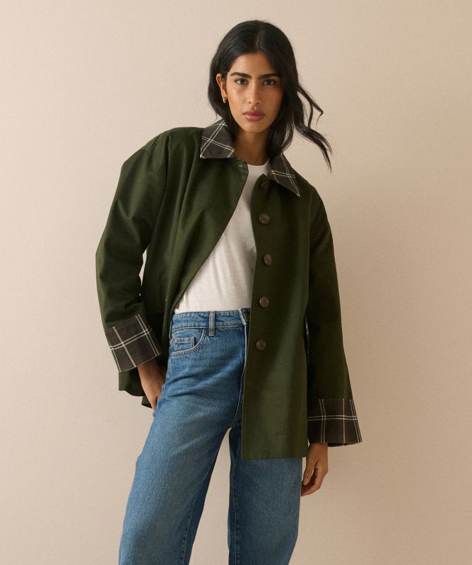 Nobody's Child Tartan Trim Country Jacket