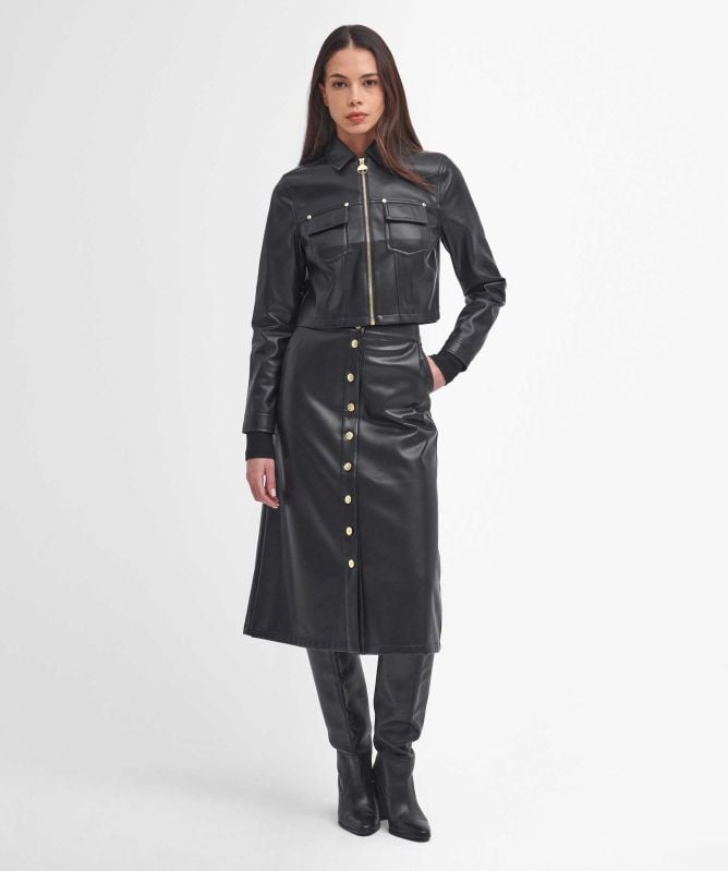 Barbour International Aria Faux Leather Jacket