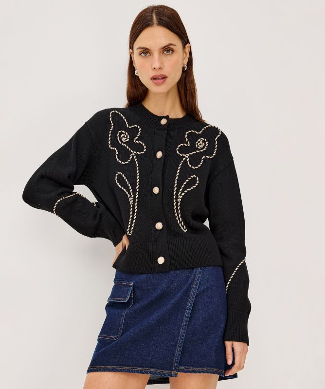 Rails Sybil Floral Embroidered Cardigan