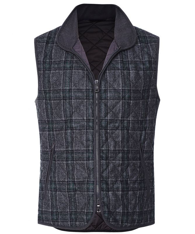 Waterville Water-Repellent Tartan Wool Theo Gilet