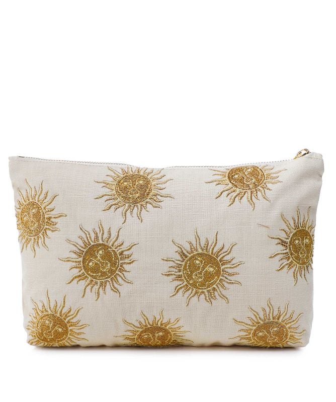 【Elizabeth Scarlett】Sun Goddess Oat Cotton Everyday Pouch Elizabeth Scarlett Sun Goddess Oat Cotton Everyday Pouch