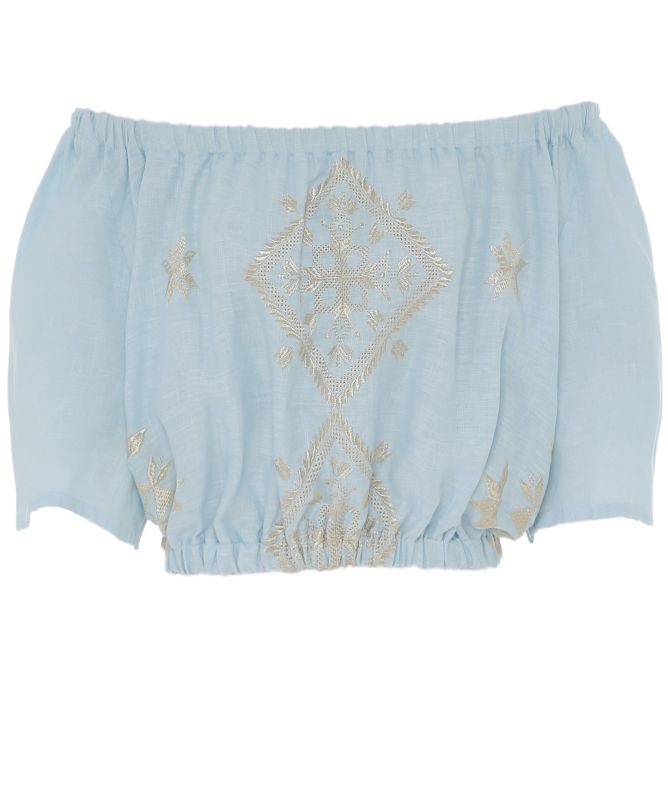 Greek Archaic Kori Lefkada Ruched Top