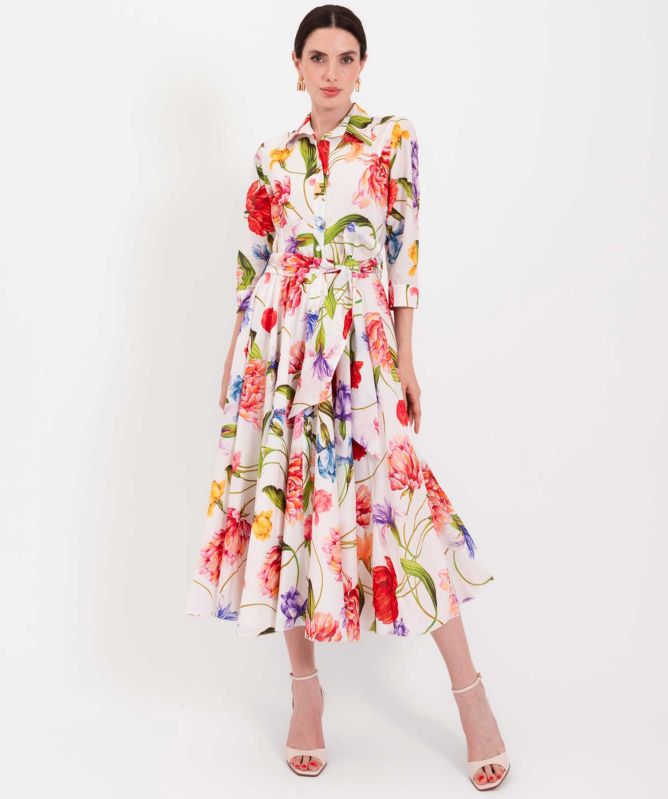 Lavi Spritz Shirt Midi Dress