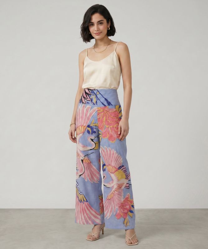 One Hundred Stars Crane Wide Leg Trousers