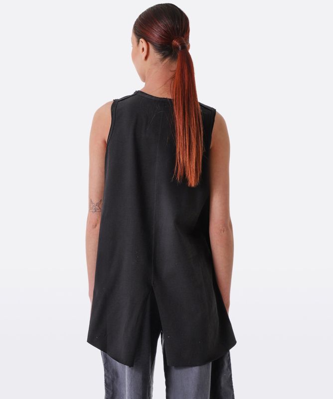 Philomena Christ Sleeveless Slit Hem Top