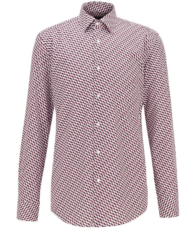 BOSS Slim Fit Geometric Print Jango Shirt