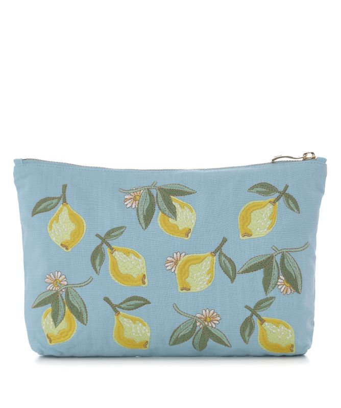 Elizabeth Scarlett Lemon Blossom Cotton Everyday Pouch