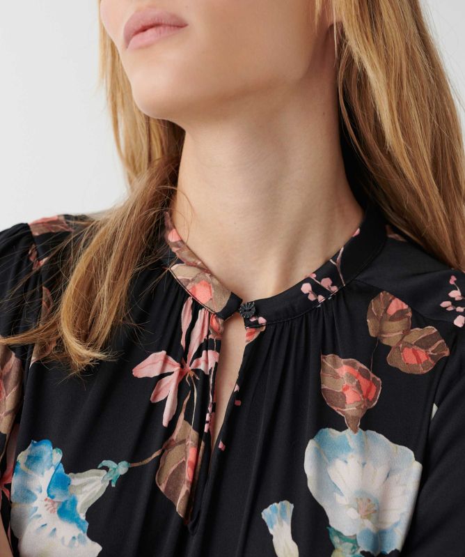 Dea Kudibal Sabrina Paisley Print Kaftan Style Silk Dress Grand Paisley Ocean