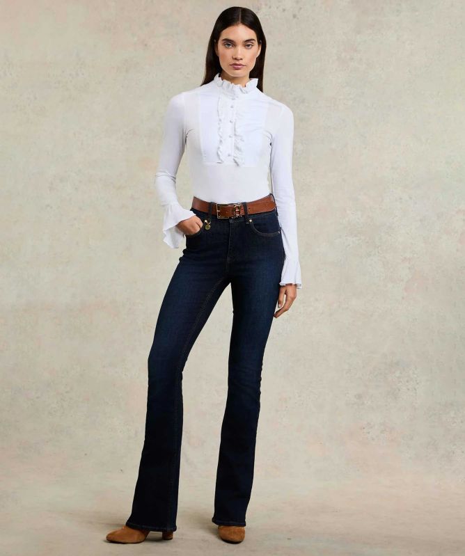 Holland Cooper High Rise Flared Jeans