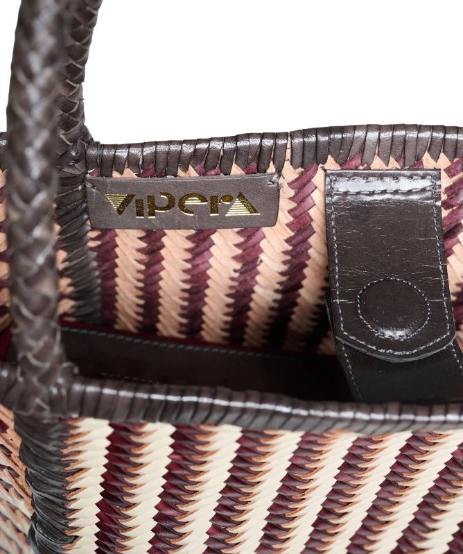 Vipera Ruby Stripes Woven Tote