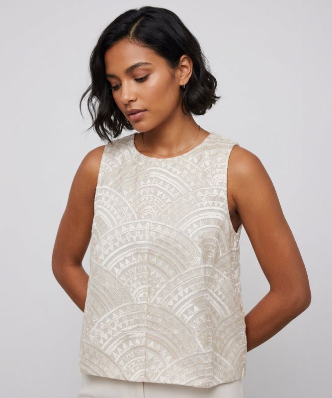 Greek Archaic Kori Embroidered Triangle Vest