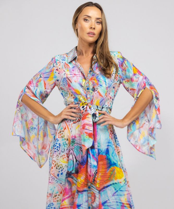 Inoa Canberra Silk Freya Shirt Dress