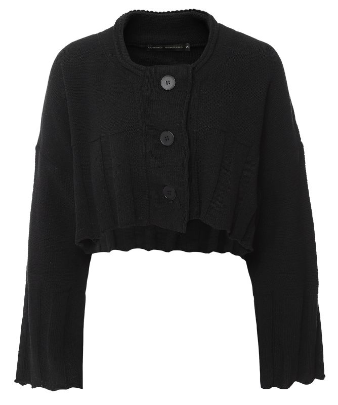Lurdes Bergada Knitted Ribbed Trim Cardigan