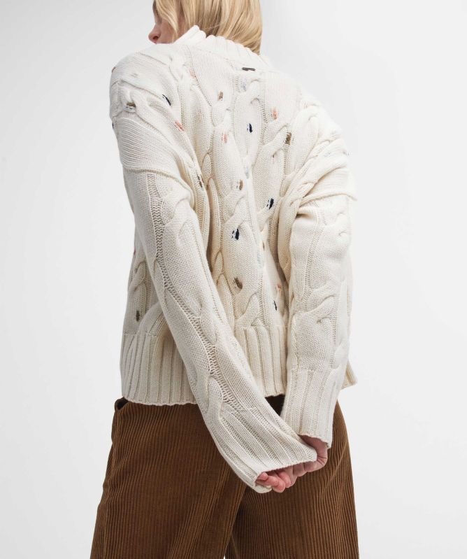 Barbour Fleur Cable-Knit Jumper