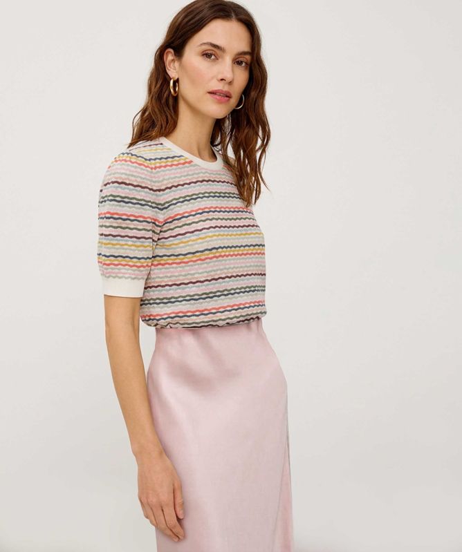 Paul Smith Wavy Stripe Short-Sleeve Top